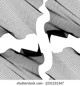 Full seamless modern geometric texture pattern for decor and textile. Black and white lines for textile fabric printing and wallpaper. Abstract multipurpose model design for fashion and home design