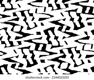 Patrón de textura geométrica moderna y sin fisuras para la decoración y el tejido. Líneas blancas y negras para la impresión de tejidos textiles y papel pintado.
