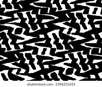 Full seamless modern geometric texture pattern for decor and textile. Black and white lines for textile fabric printing and wallpaper.