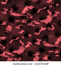 Full seamless modern halftone lines camouflage pattern for decor and textile. Camo design for textile fabric printing and wallpaper. Army model design for trend fashion.