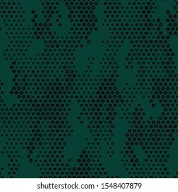 Full seamless modern halftone lines camouflage pattern for decor and textile. Camo design for textile fabric printing and wallpaper. Army model design for trend fashion.
