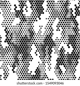 Full seamless modern halftone lines camouflage pattern for decor and textile. Camo design for textile fabric printing and wallpaper. Army model design for trend fashion.