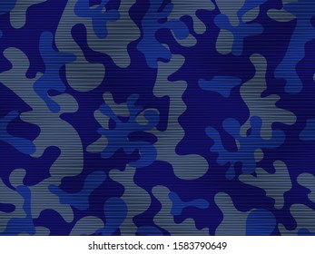 Full seamless modern halftone lines camouflage pattern for decor and textile. Camo design for textile fabric printing and wallpaper. Army model design for trend fashion.