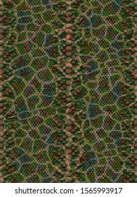 Full Seamless Onamental Snake Animal Skin Pattern Vector. Snake leather design for textile fabric print. Snake leather pattern for bag, shoes, tight, dress and fabric printing.
