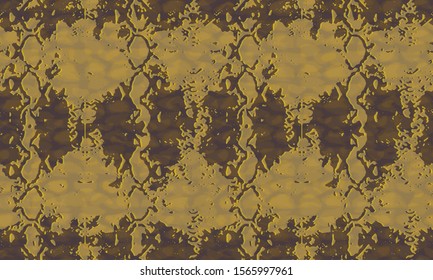 Full Seamless Onamental Snake Animal Skin Pattern Vector. Monochrome snake leather design for textile fabric print. Snake leather pattern for bag, shoes, tight, dress and fabric.