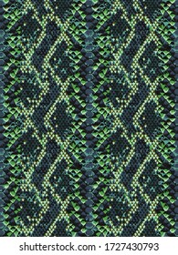 Full Seamless Onamental Snake Animal Skin Pattern Vector. Snake leather design for textile fabric print. Snake leather pattern for bag, shoes, tight, dress and fabric printing.