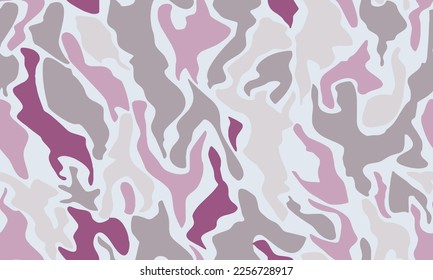 Full seamless pink camouflage print texture pattern vector for decor and textile. Army masking design for skin fashion fabric and wallpaper. 