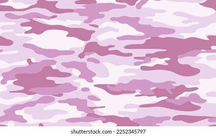 Full seamless pink camouflage texture skin pattern vector for decor and textile. Army design for fashion fabric print and wallpaper. 