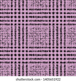 Full Seamless Polka Dot Plaid Abstract Pattern Vector. Modern Black and Pink Design Fabric Print Background illustration. 