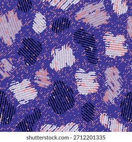 Vector de patrón de textura sucia de impresión completa sin costuras para decoración. Diseño de ilustración repetida púrpura para tela textil y terrazo. Modelo Grunge para mármol, piso, pared o azulejo