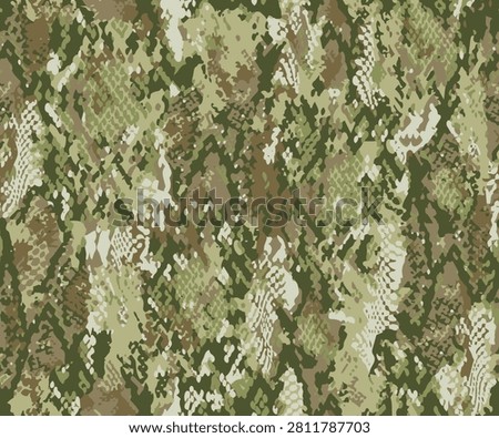 Full Seamless sage green python skin pattern. Soft reptile scale texture and pale mottled marks create a natural print background for fabric, apparel, handbag and shoe design.