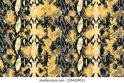 Full Seamless Snake Animal Skin Pattern Vector. Snake leather design for textile fabric print. Snake leather pattern for bag, shoes, tight, dress and fabric printing.