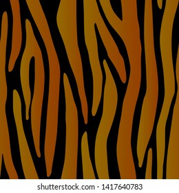 Full seamless tiger and zebra stripes animal skin pattern. Design for tiger colored textile fabric printing. Suitable for fashion use.