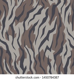 Full seamless tiger and zebra stripes animal skin pattern. Design for tiger colored textile fabric printing. Suitable for fashion use.