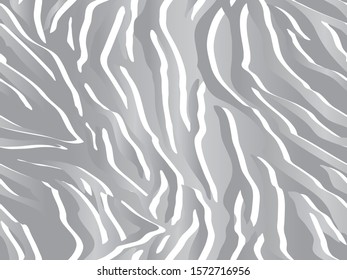 Full seamless tiger and zebra stripes animal skin pattern. Black white and grey design for textile fabric printing. Suitable for fashion use.
