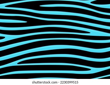 Patrón de piel animal de tigre y rayas de cebra sin costuras. Textura turquesa negra para la impresión de tela textil. Adecuado para el uso de la moda.
