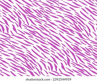 Full seamless tiger and zebra stripes animal skin pattern. Pink fuchsia texture for textile fabric print. Suitable for fashion use.