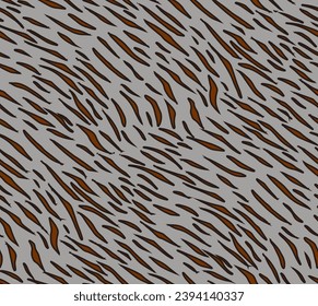 Full seamless tiger and zebra stripes animal skin pattern. Orange gray texture for textile fabric print. Suitable for fashion use.