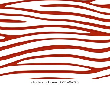 Voll nahtlose Tiger und Zebra Streifen Tierhaut Muster. Rot-weiße Textur für Stoffdruck. Geeignet für Mode.