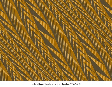Patrón de textura de tonos dorados verticales sin inconvenientes. Vector monocromo. Impresión de tela dorada y gris. Diseño para decoración textil y casera. 