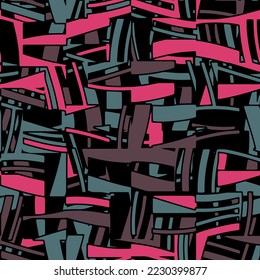 Vector de patrón de formas vintage completamente sin costuras para la decoración. Diseño de textura para impresión de tela textil y papel tapizado. Para la moda y el diseño casero.