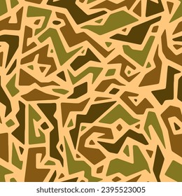 Vector de patrón de formas vintage completamente sin costuras para la decoración. Diseño de textura para impresión de tela textil y papel tapizado. Para la moda y el diseño casero.