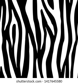 Full seamless wallpaper for zebra and tiger stripes animal skin pattern vector. Black and white illustration design for textile fabric printing. Fashionable and home design fit.