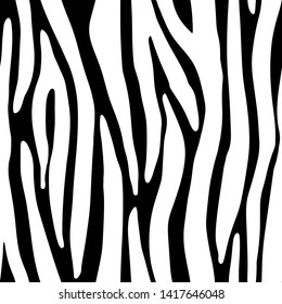 Full seamless wallpaper for zebra and tiger stripes animal skin pattern vector. Black and white illustration design for textile fabric printing. Fashionable and home design fit.