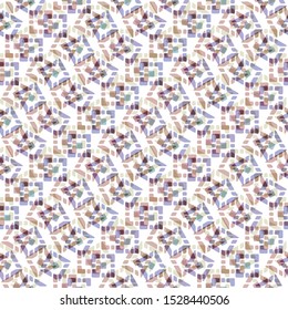 Full Seamless watercolor texture pattern illustration. Abstract rough shapes and horizontal lines vector for armchair, curtain and linens fabric print background.