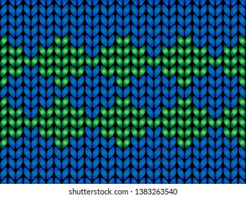 Full Seamless wool sweater pattern vector. Girls and boys wear design for fabric print. Background Textile Fashion illustration Blue Green