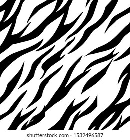 Full seamless Zebra animal pattern desinger black and white