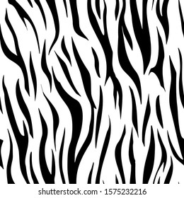 Full seamless Zebra animal pattern desinger black and white