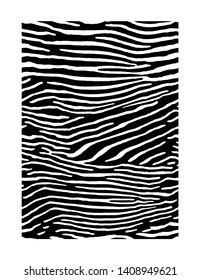 Full Seamless Zebra Animal Skin Pattern in Vector Black And White Abstract  illustration