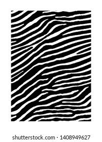 Full Seamless Zebra Animal Skin Pattern in Vector Black And White Abstract  illustration