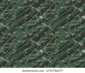 Impresión de patrón de camuflaje de cebra completa. Vector de fondo de textura de camuflaje del ejército especial. Piel animal militar para la tela textil.