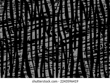 Full Seamless Zebra Tiger Pattern Textile Texture Print. Worn Vector Background. Black white design for interior, clothes, bed linen, fabric, cover, wallpaper, fashion.