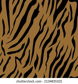 Tigre de cebra sin foco completo tira de piel animal patrón en blanco y negro vectorial