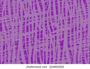 Full Seamless Zebra Tiger Worn Pattern Textile Texture. Distressed Vector Background. Purple Animal Skin for Women Dress Fabric Print.