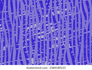 Full Seamless Zebra Tiger Worn Pattern Textile Texture. Distressed Vector Background. Purple Animal Skin for Women Dress Fabric Print.