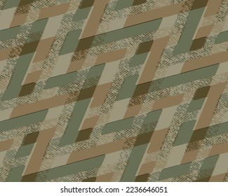 Patrón de textura de semitono de zigzag sin fin. Impresión de tela de vestir. El fondo naranja caqui para la decoración textil y casera. Vector geométrico con problemas.