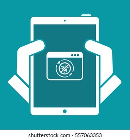 Full service antivirus - Vector flat icon