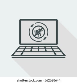 Full service antivirus - Vector flat icon