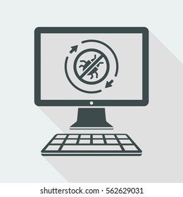 Full service antivirus - Vector flat icon