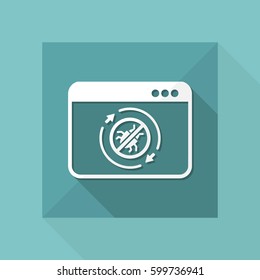 Full service antivirus - Vector flat icon