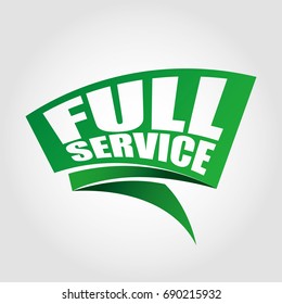 Full service label banner