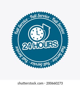 full service over white background vector illustration