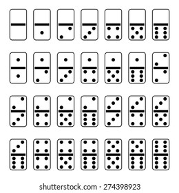 Full Set Domino Stock Vector (Royalty Free) 274398923 | Shutterstock