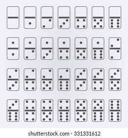 Full set of domino . Vector illustration