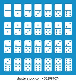 Full set of domino . Vector illustration