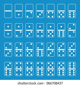 Full set of domino . Vector illustration